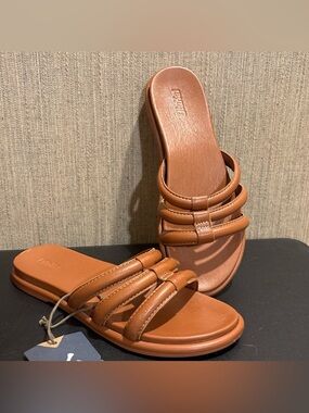 OLUKAI Tiare Fox Brown Slide Sandals Shoes Women’s Sz 9 NEW